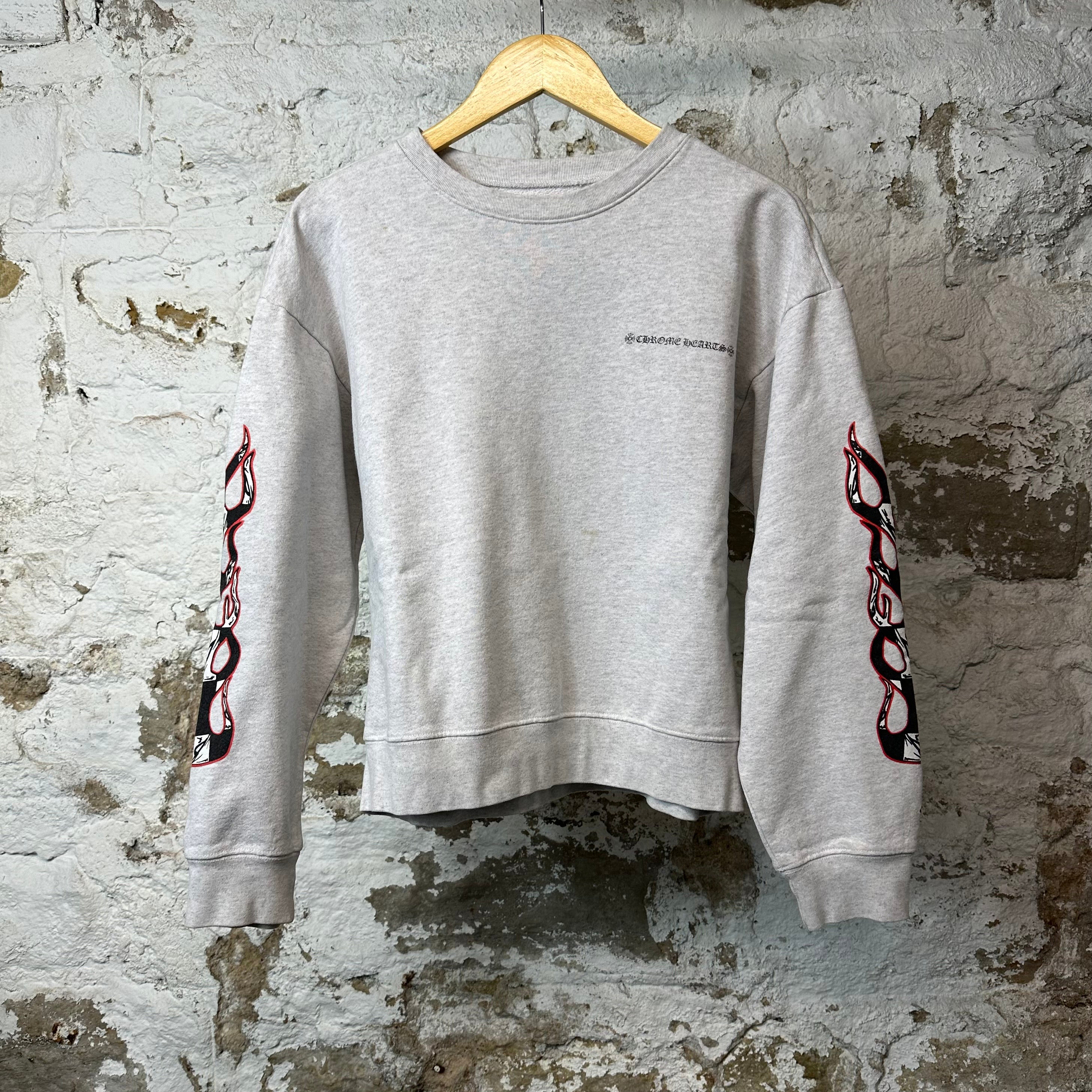 Chrome Hearts Matty Boy Brain Crewneck Gray Sz M (XS)