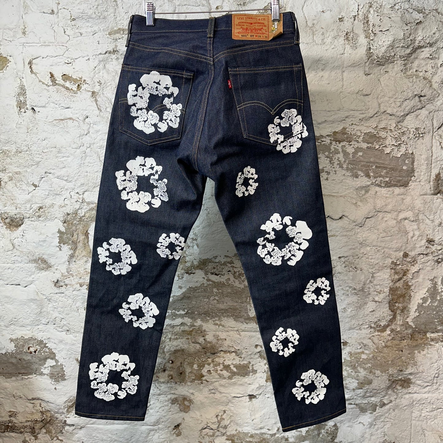 Denim Tears White CW Dark Blue Denim Jeans Sz 28