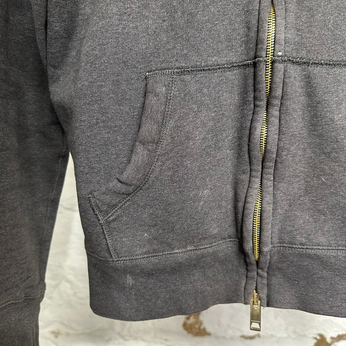 Burberry Dark Grey Zip-Up Hoodie Sz S