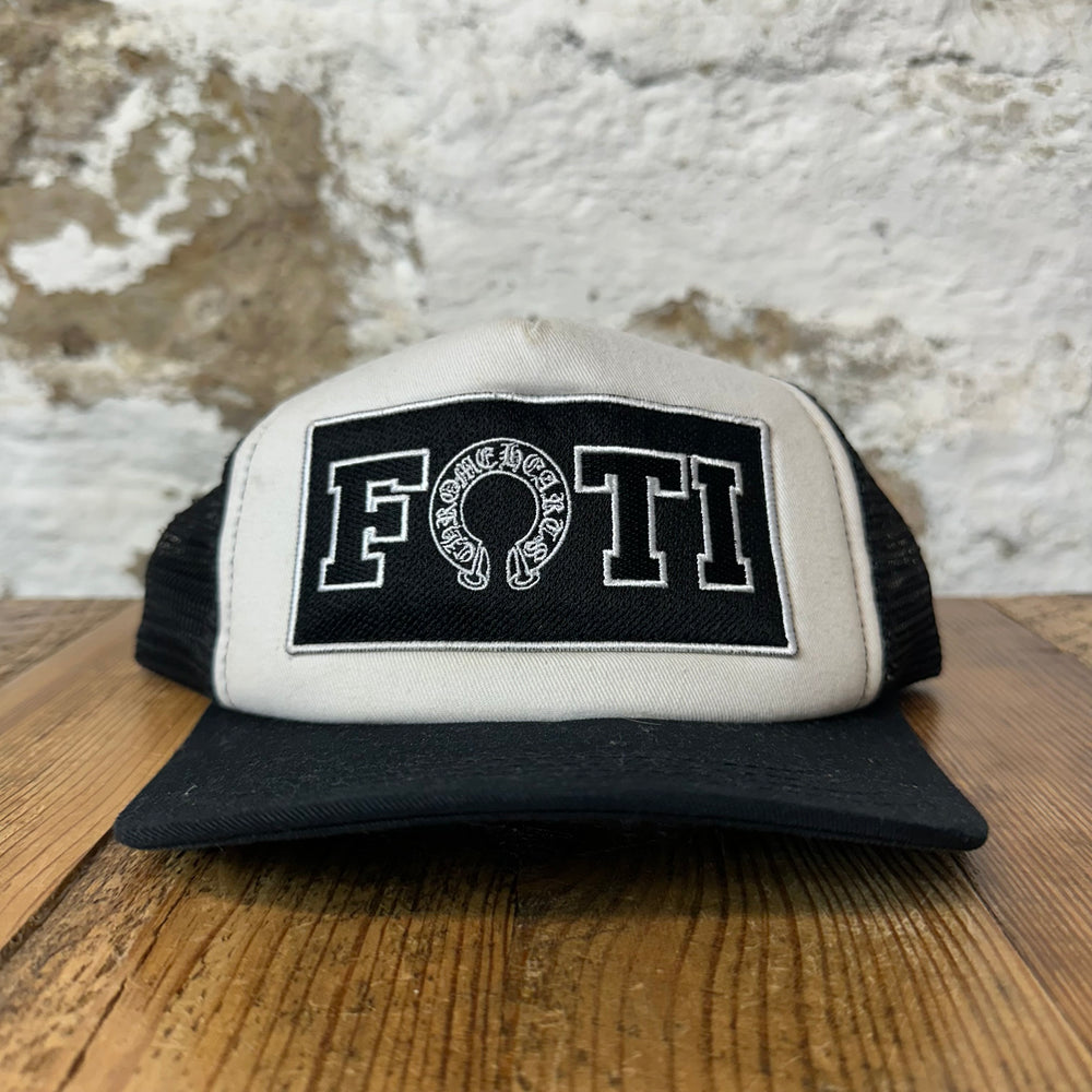 Chrome Hearts Foti Black White Trucker Hat