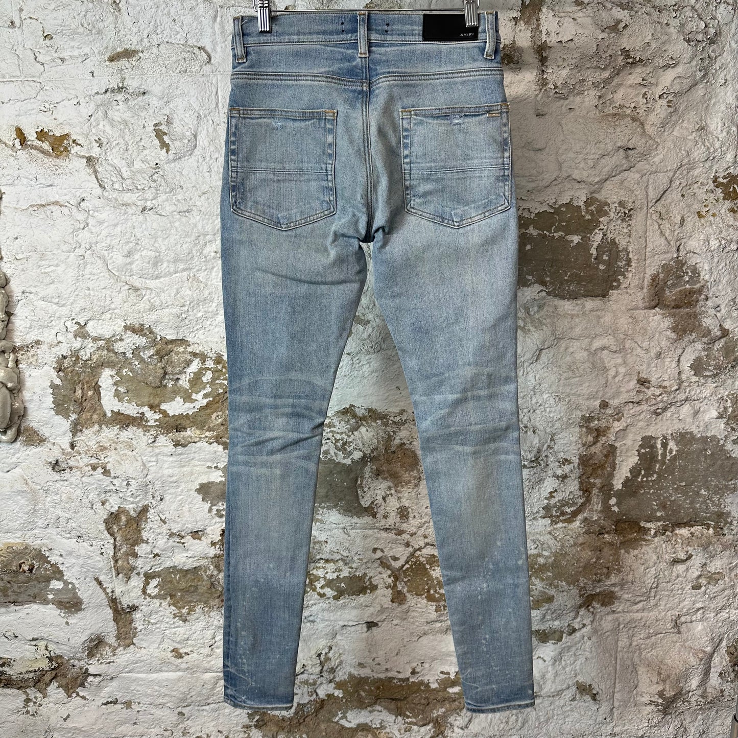 Amiri Tiger Thrasher Blue Denim Jeans Sz 29
