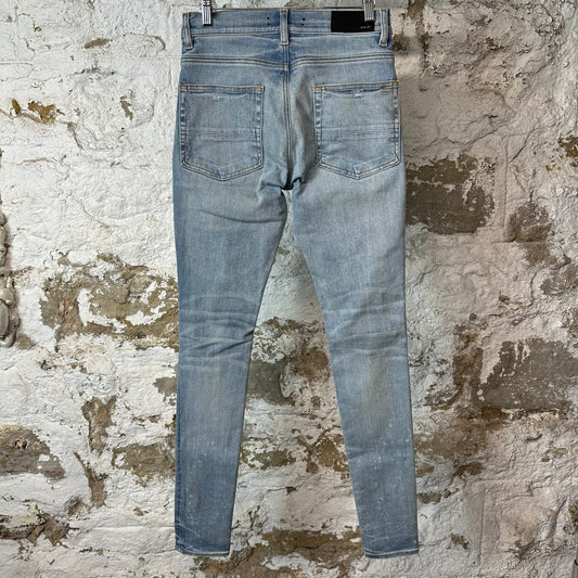 Amiri Tiger Thrasher Blue Denim Jeans Sz 29