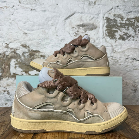 Lanvin Curb Beige Lace Nude Sneaker Sz 12 (45)