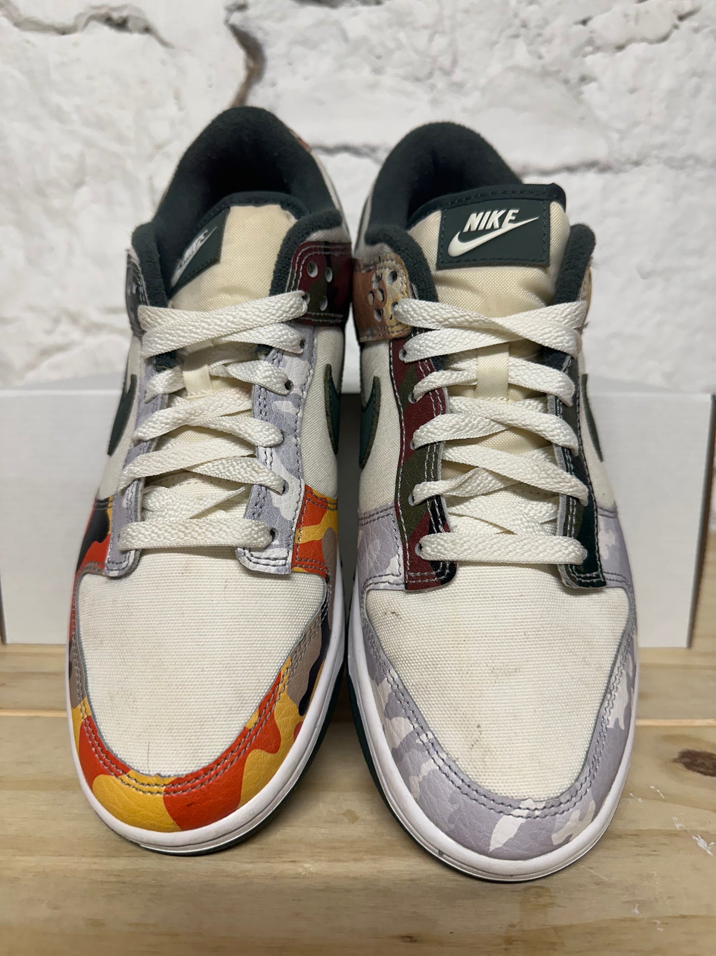 Nike Dunk Low Sail Multi Camo Sz 7.5