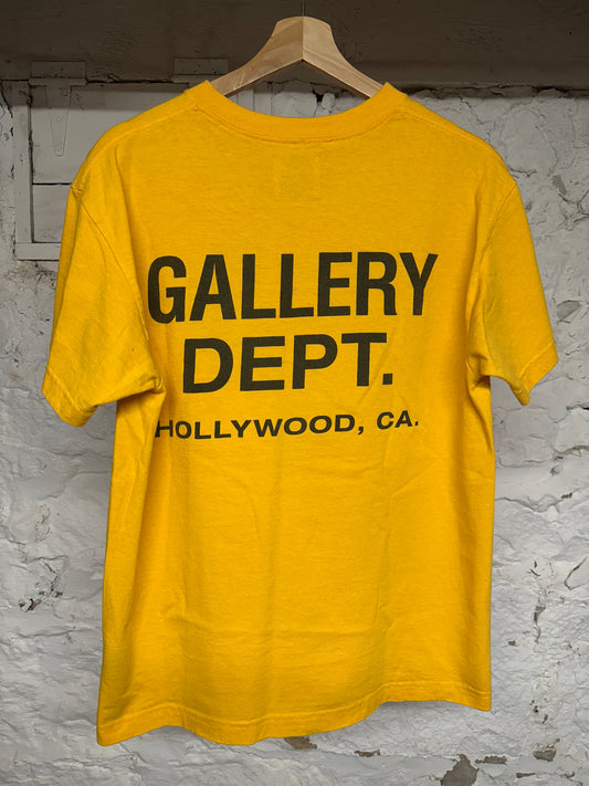 Gallery Dept Yellow Black T-Shirt Sz S
