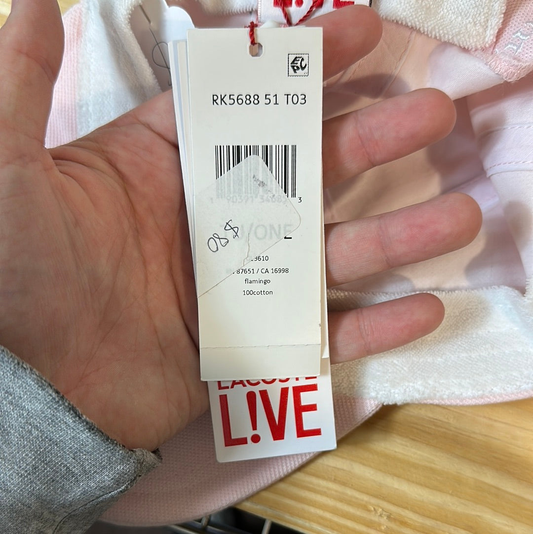 Supreme Lacoste Pique Knit Camp Cap Light Pink Hat