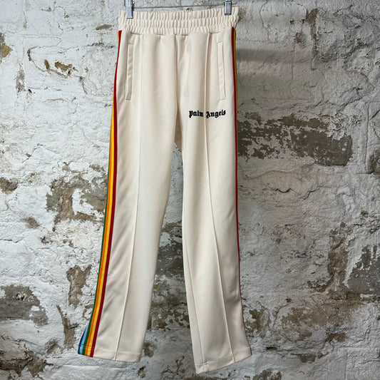 Palm Angels Rainbow Cream Track Pants Sz XS
