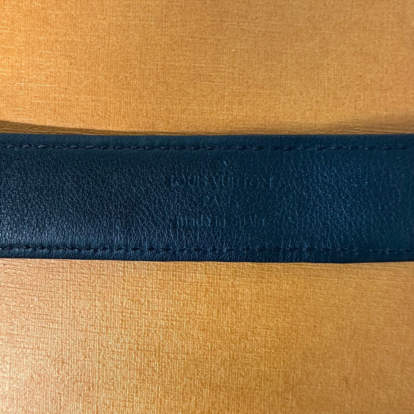 Louis Vuitton Graphite Hockenheim Bracelet Sz 19 W/ Box