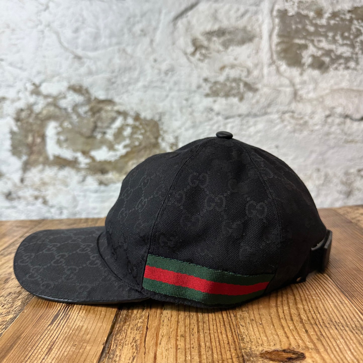 Gucci Black GG Monogram Hat Sz L