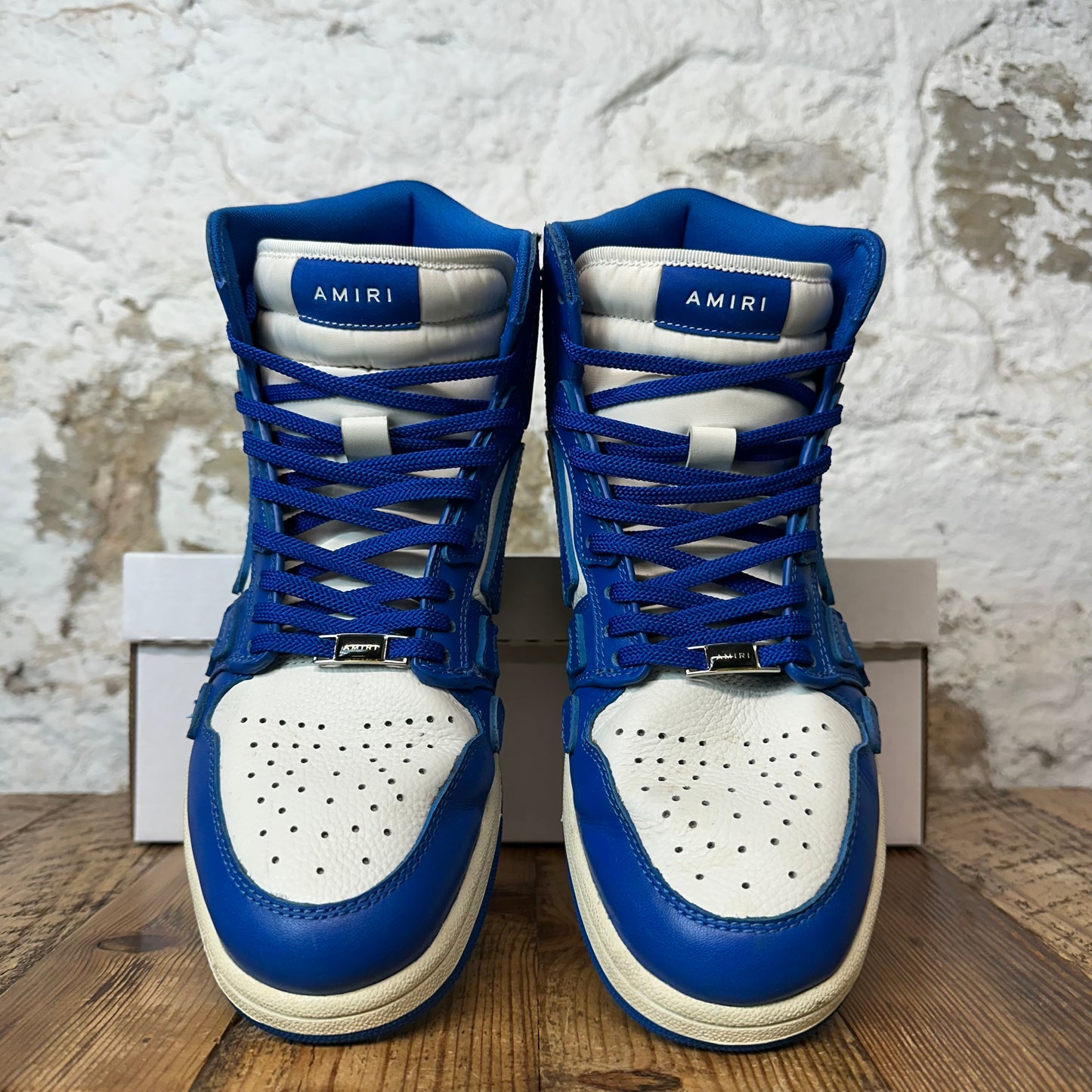 Amiri High Blue Skeleton White Blue Sneaker Sz 9 (42)