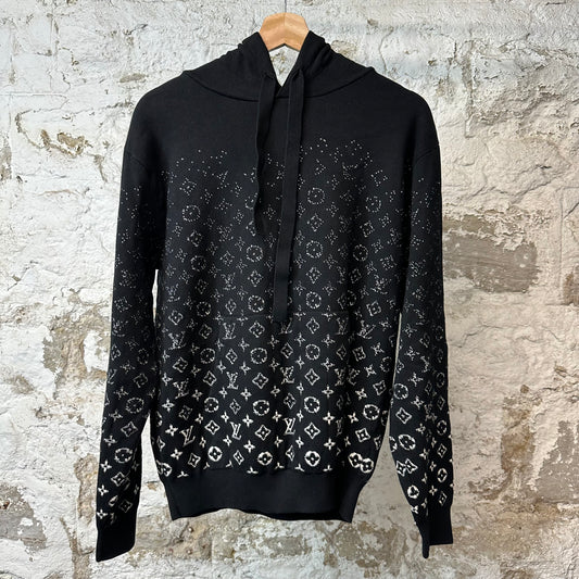 Louis Vuitton White Gradient Monogram Hoodie Black Sz S