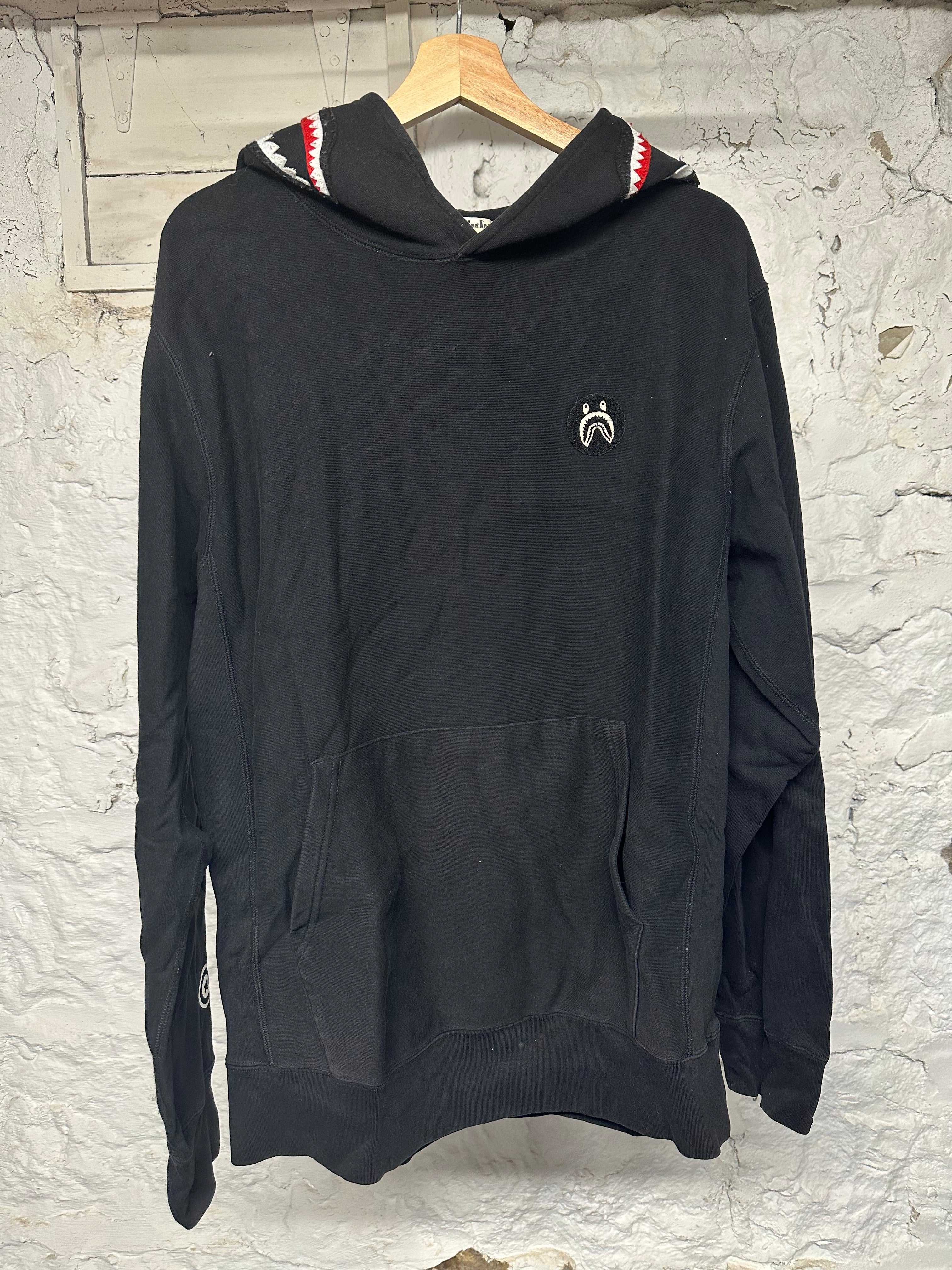 Bape Shark Pullover Hoodie Black Sz XL