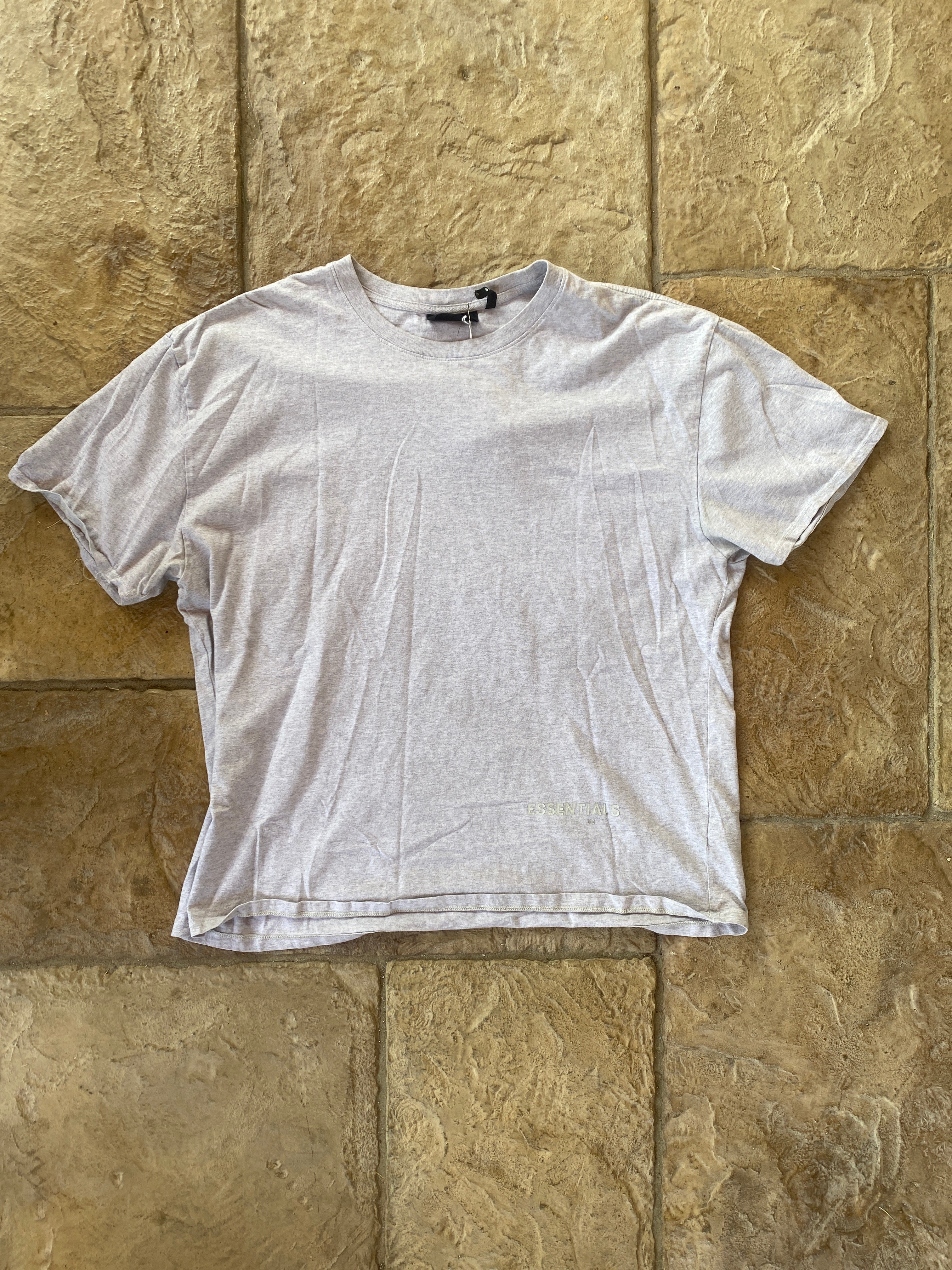 Fear of God Essentials Heather Oatmeal T-Shirt Sz XL