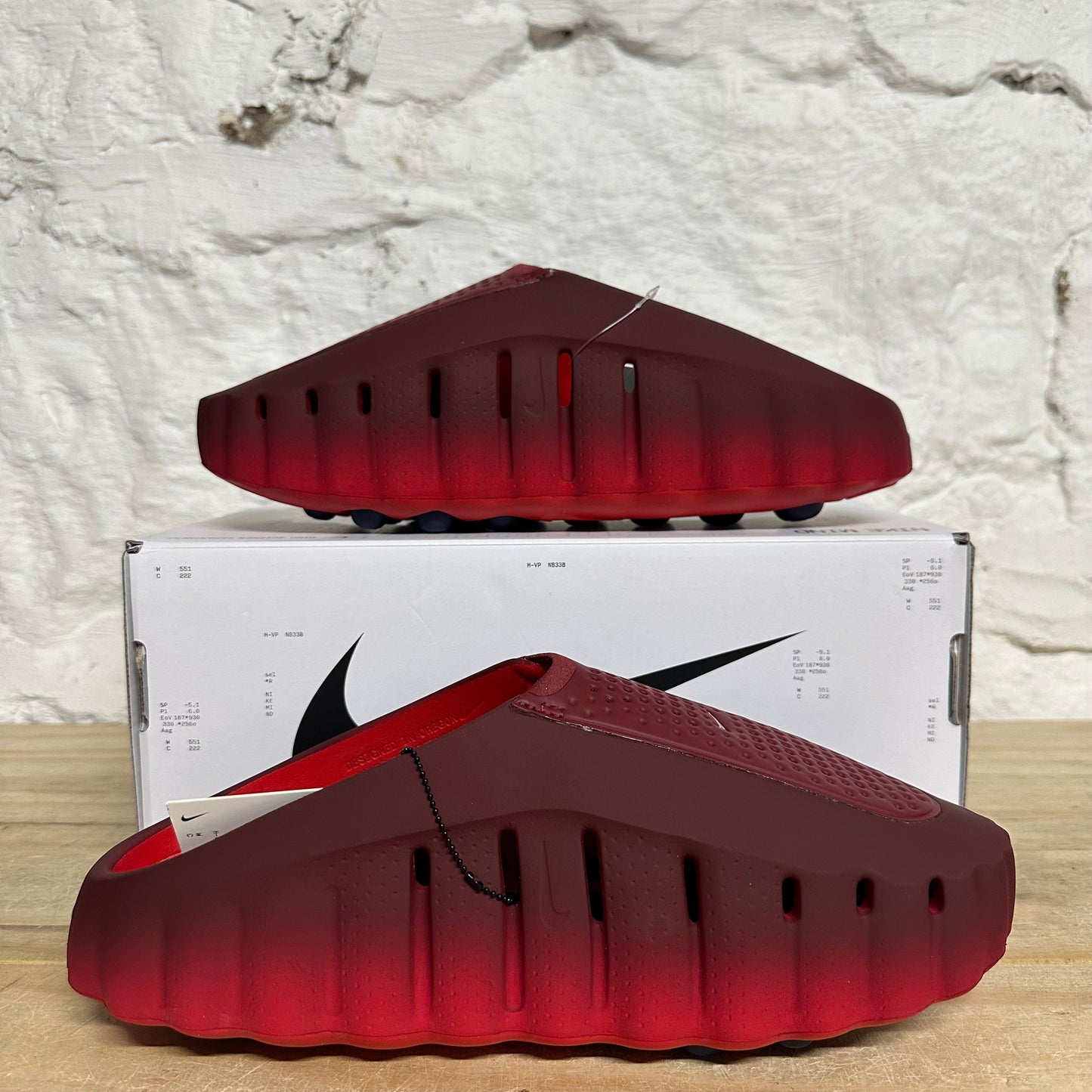 Nike Mind 001 Slide Team Red University Red Sz 10 DS