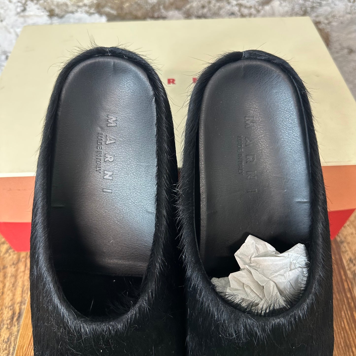 Marni Fussbett Sabot Black Slide Sz 11 (44) DS