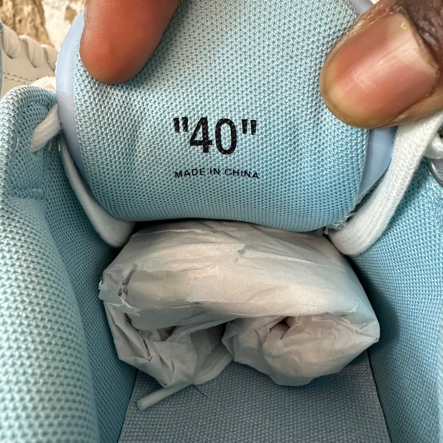 Off-White Out Of Office Ice Blue White Sneaker Sz 7 (40) DS