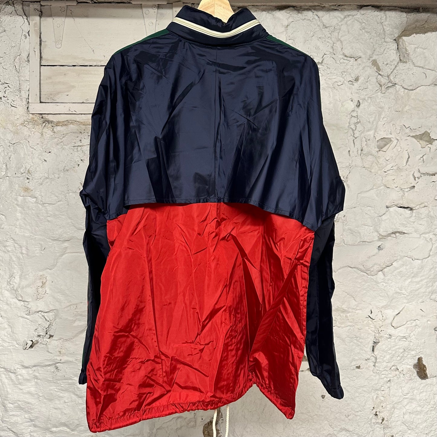 Gucci Interlocking GG Navy Red Windbreaker Jacket Sz S (46)