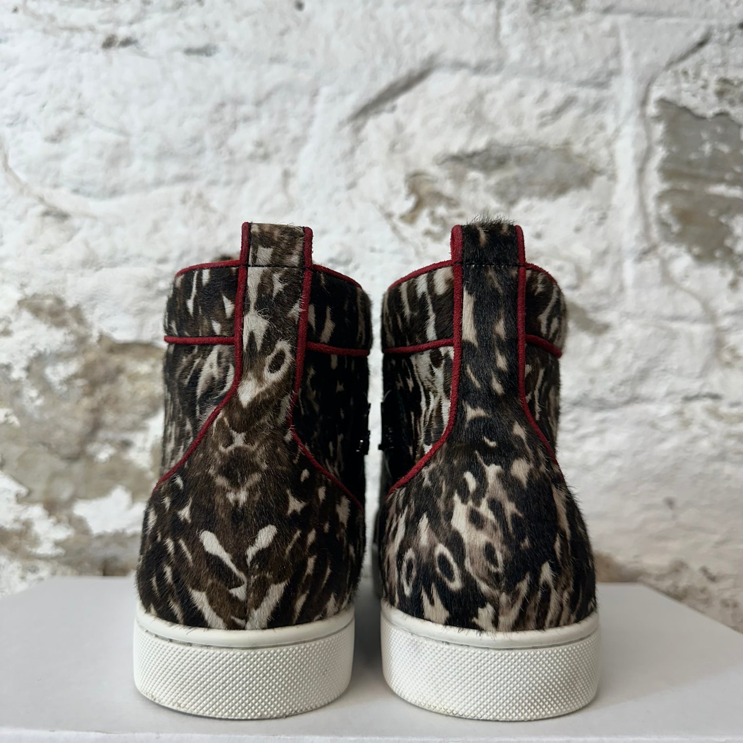 Christian Louboutin High Brown Pony Hair Sneaker Sz 9 (42)