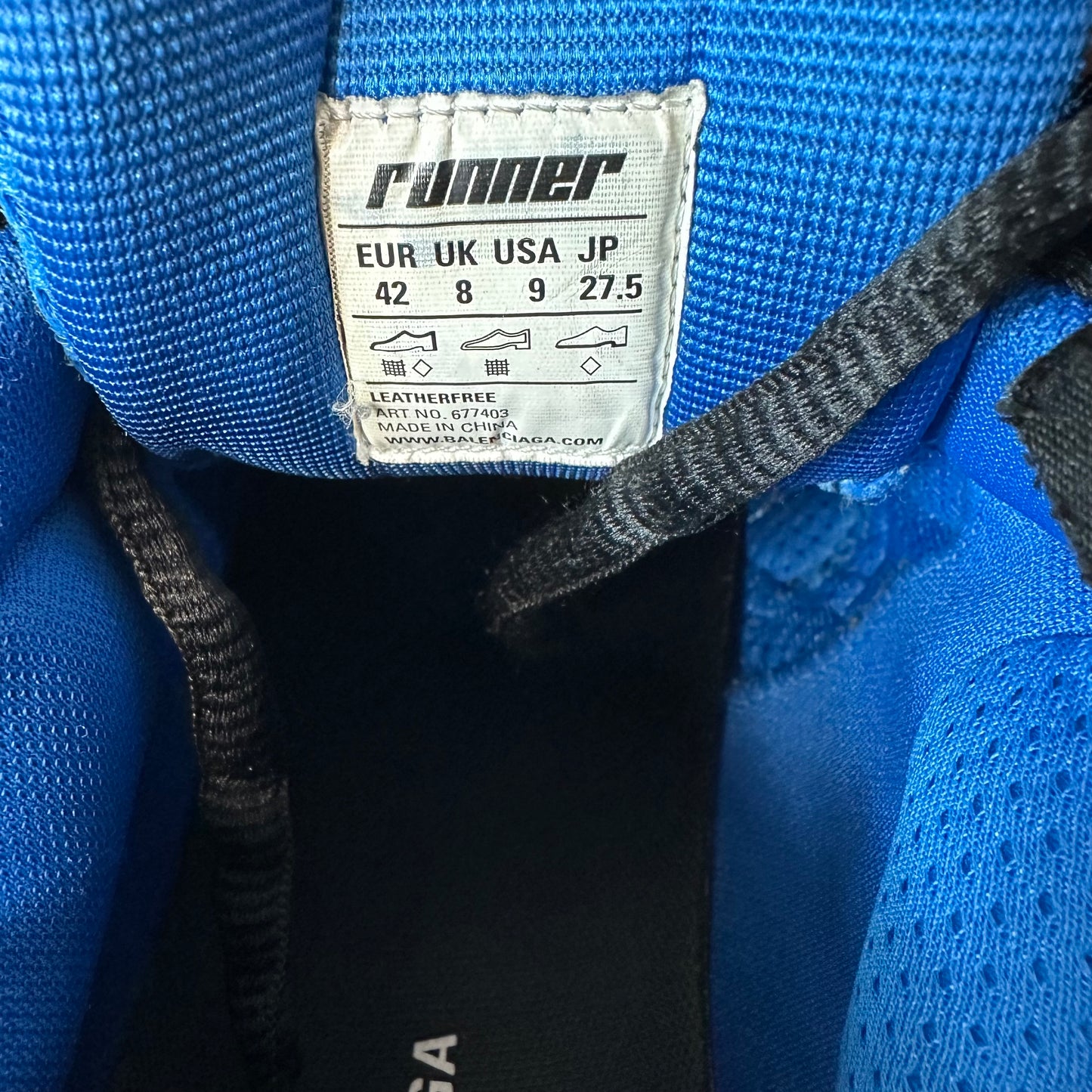 Balenciaga Runner Black Orange Blue Sneaker Sz 9 (42)