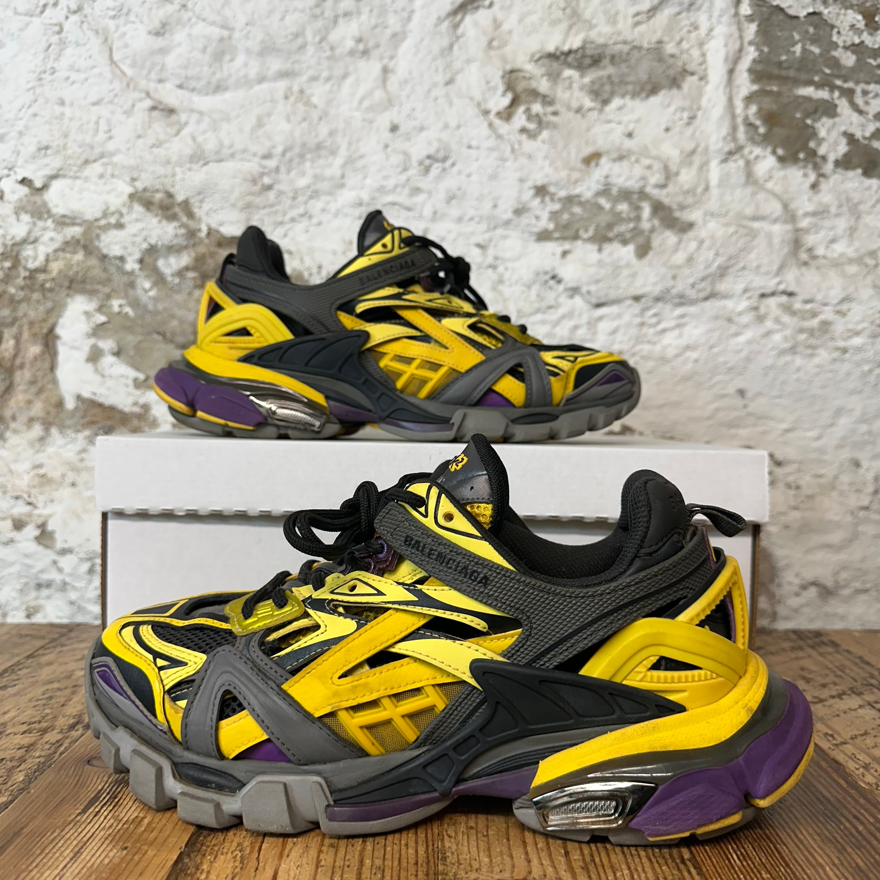 Balenciaga Track 2 Yellow Black Purple Sneaker Sz 6 (38)