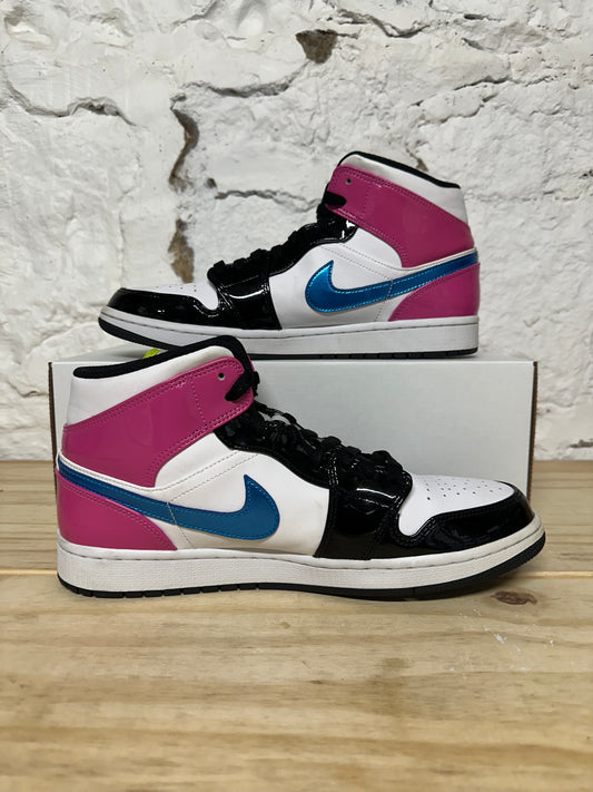 Air Jordan 1 Mid Cyber Active Fuschia Sz 10.5