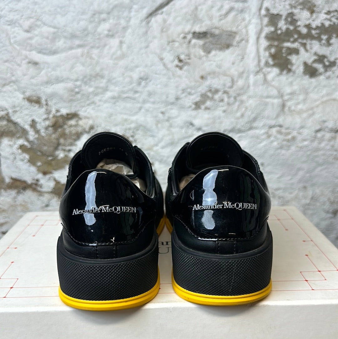 Alexander Mcqueen Nappa Joey Black Yellow Sz 11 (44)