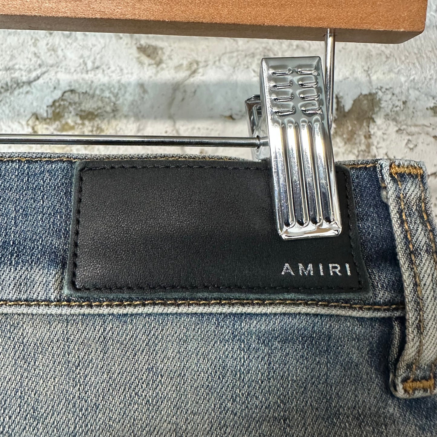 Amiri MX1 Plaid Dirty Blue Denim Jeans Sz 29