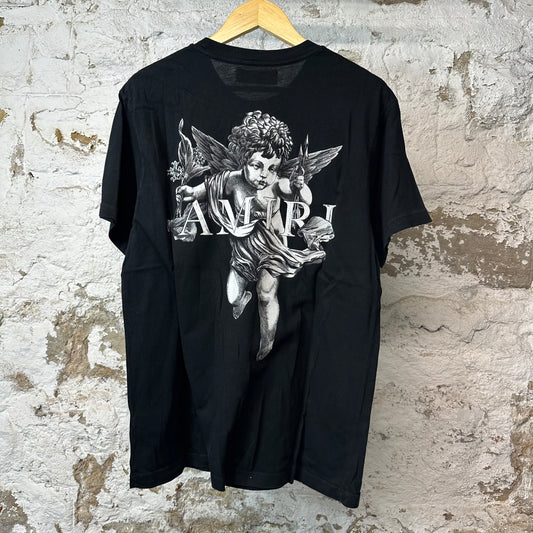Amiri Cherub Logo T-shirt Black Sz S