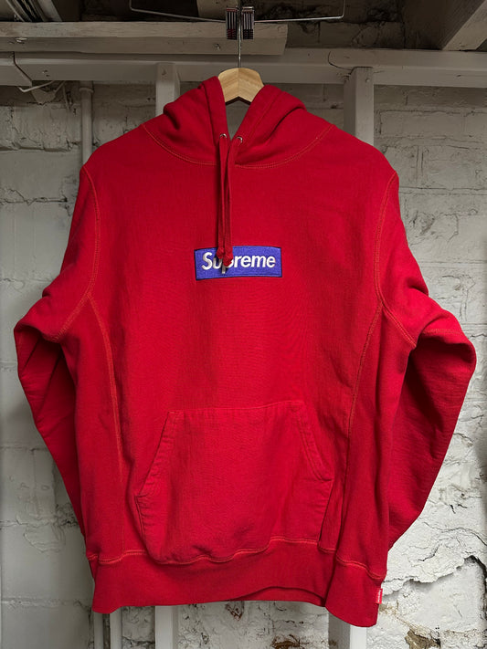 Supreme FW17 Red Purple Box Logo Hoodie Sz M