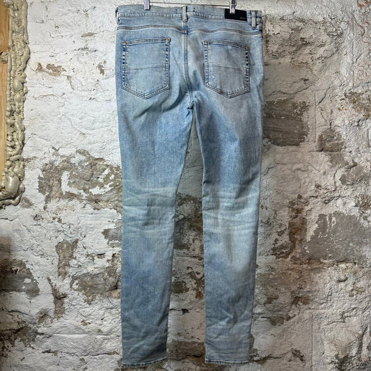 Amiri Knee Hole Washed Blue Denim Jeans Sz 38
