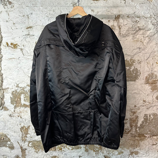 Rick Owens Lido Technical Black Zip Up Jacket Sz XXL