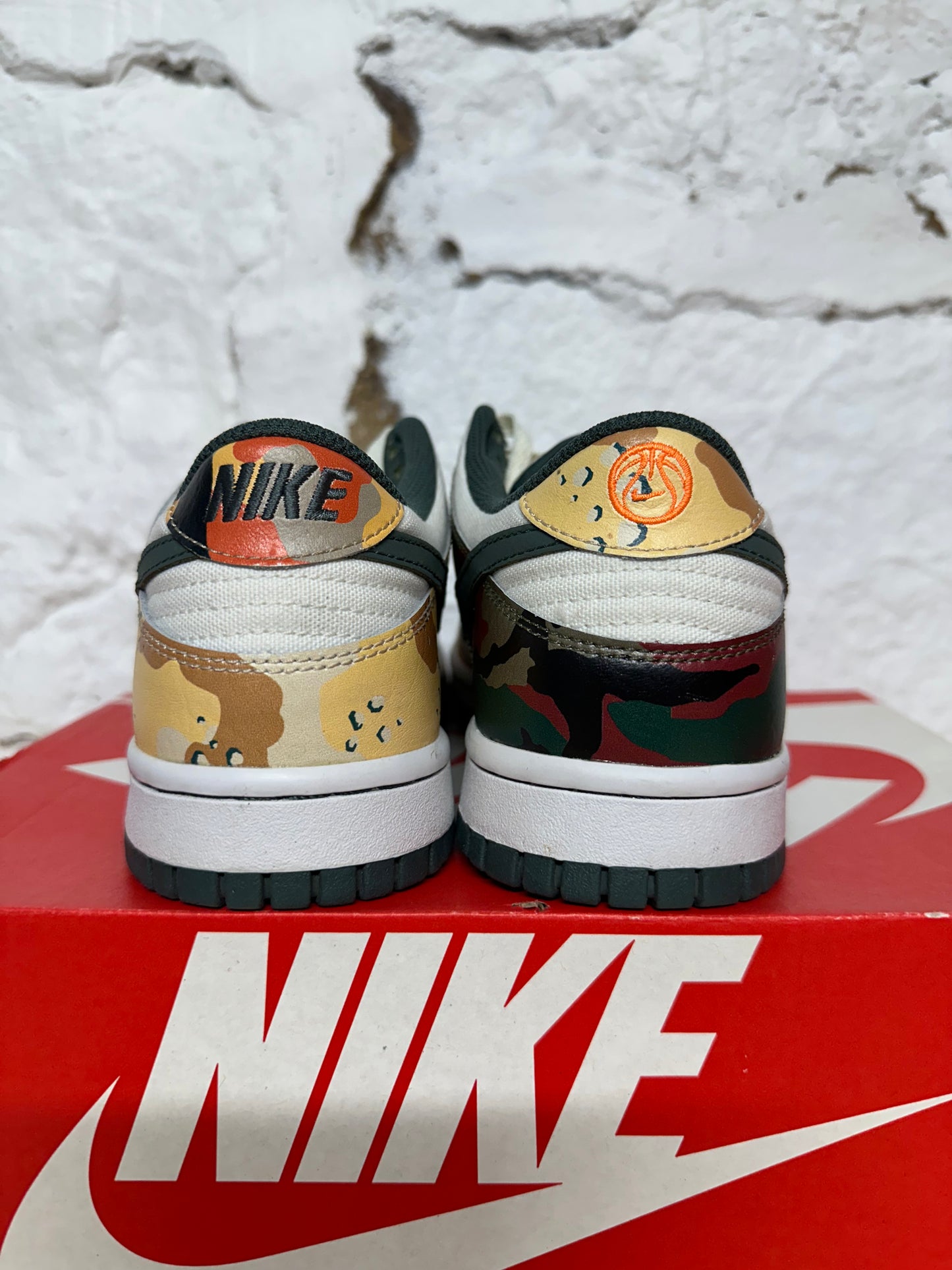 Nike Dunk Low Sail Multi-Camo Sz 7Y