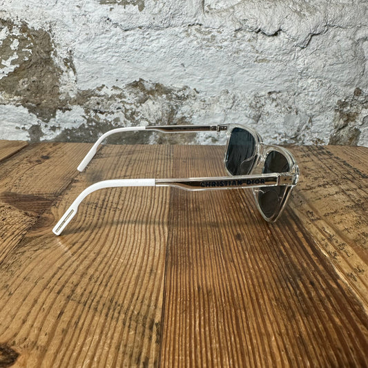 Dior Geometric Monogram Clear White Sunglasses W/ Box