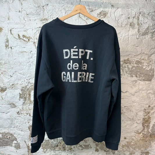Gallery Dept Gray Logo Crewneck Black Sz XXL