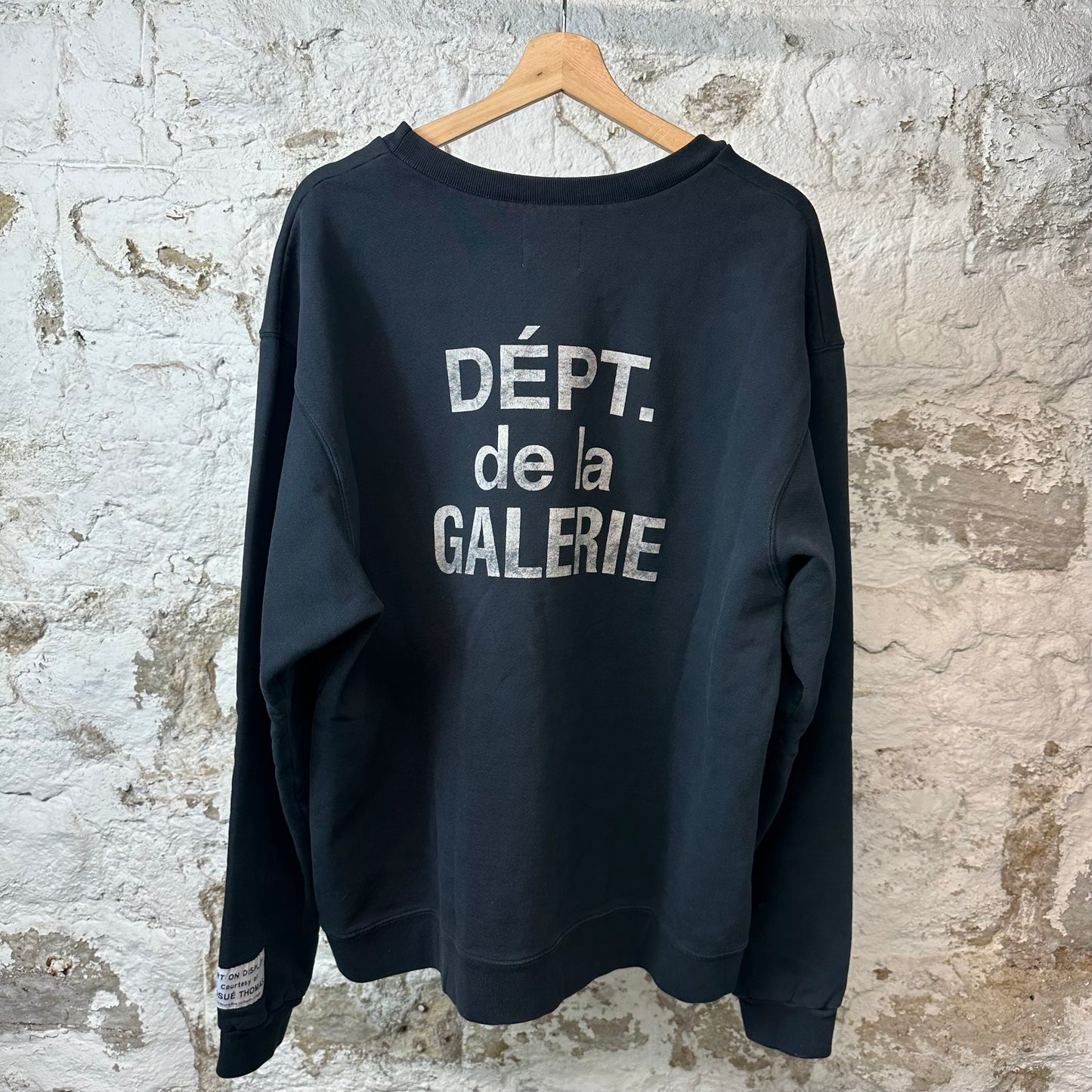 Gallery Dept Gray Logo Crewneck Black Sz XXL
