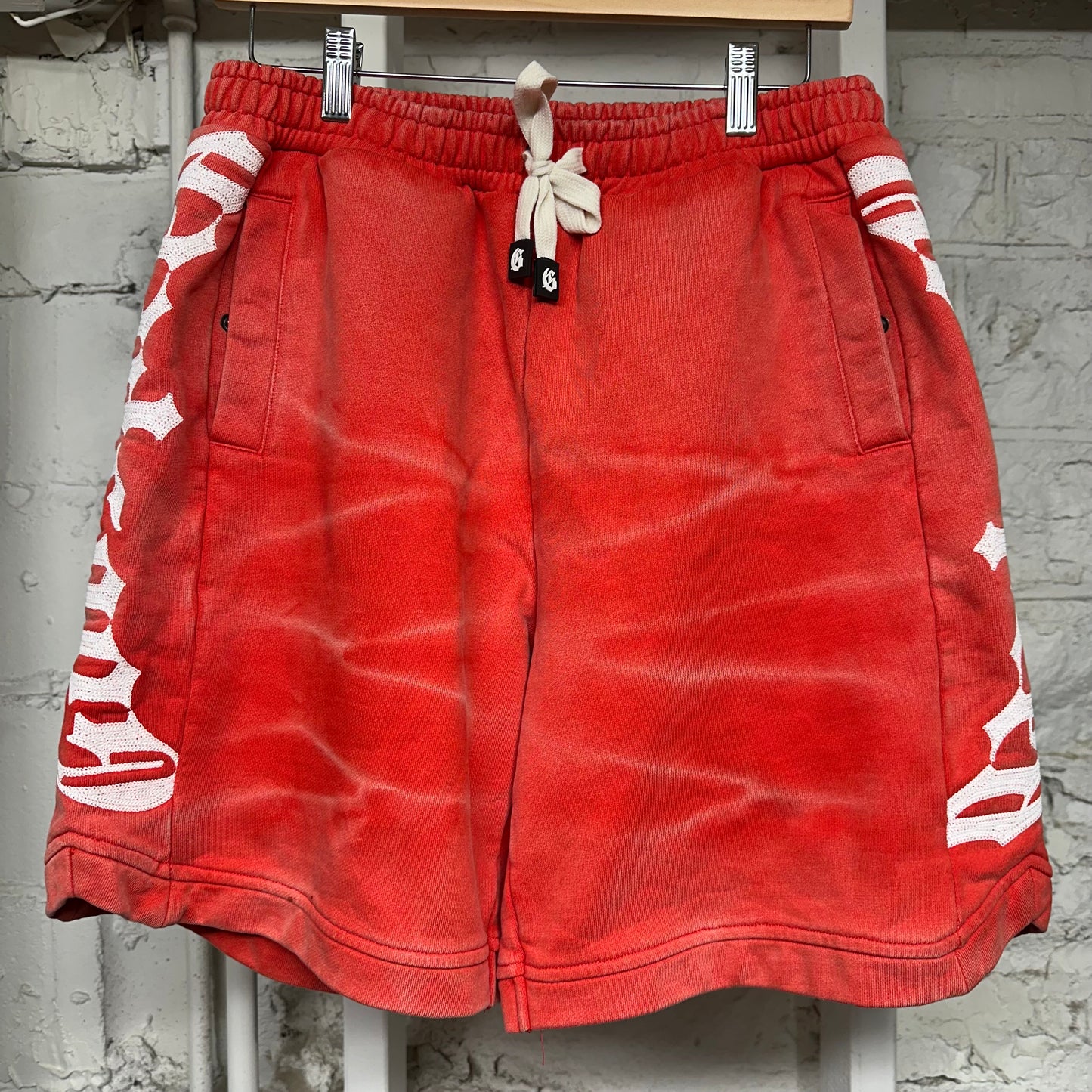 Godspeed Red Side Spellout Shorts Sz M