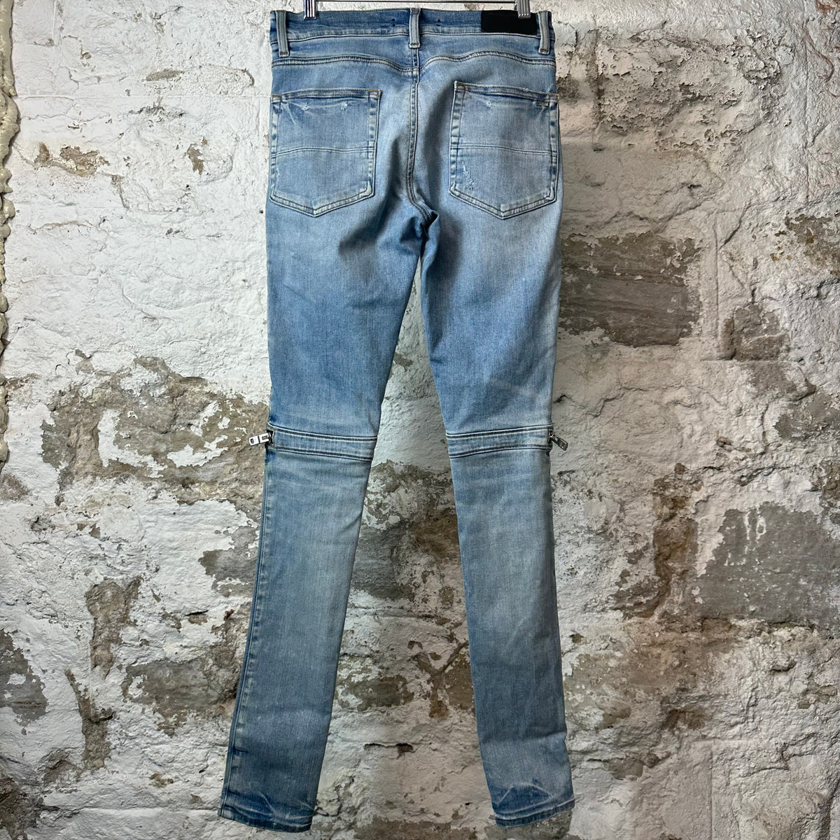 Amiri MX2 Brown Paisley Blue Denim Jeans Sz 30