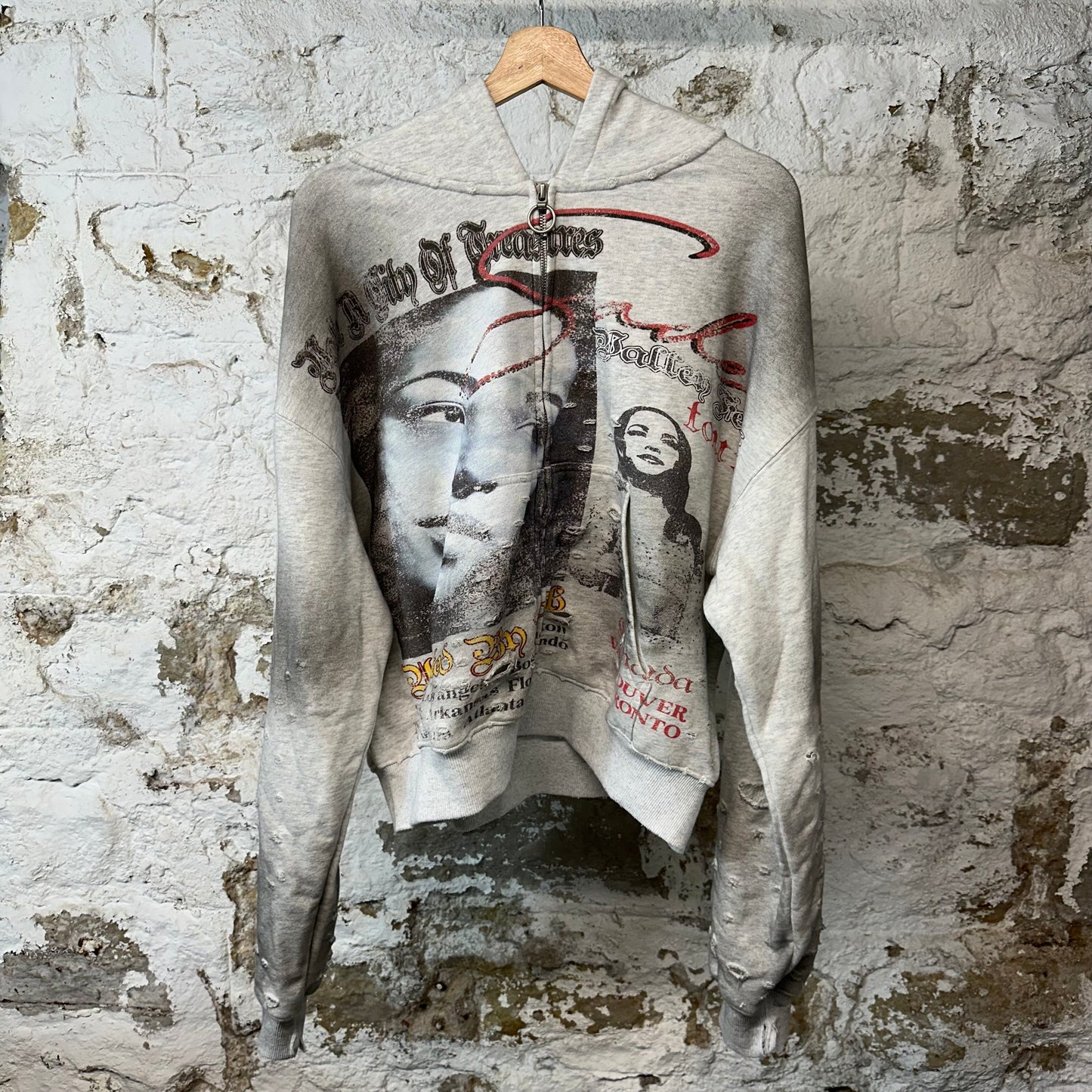 Vale Fest Zip Up Gray Hoodie