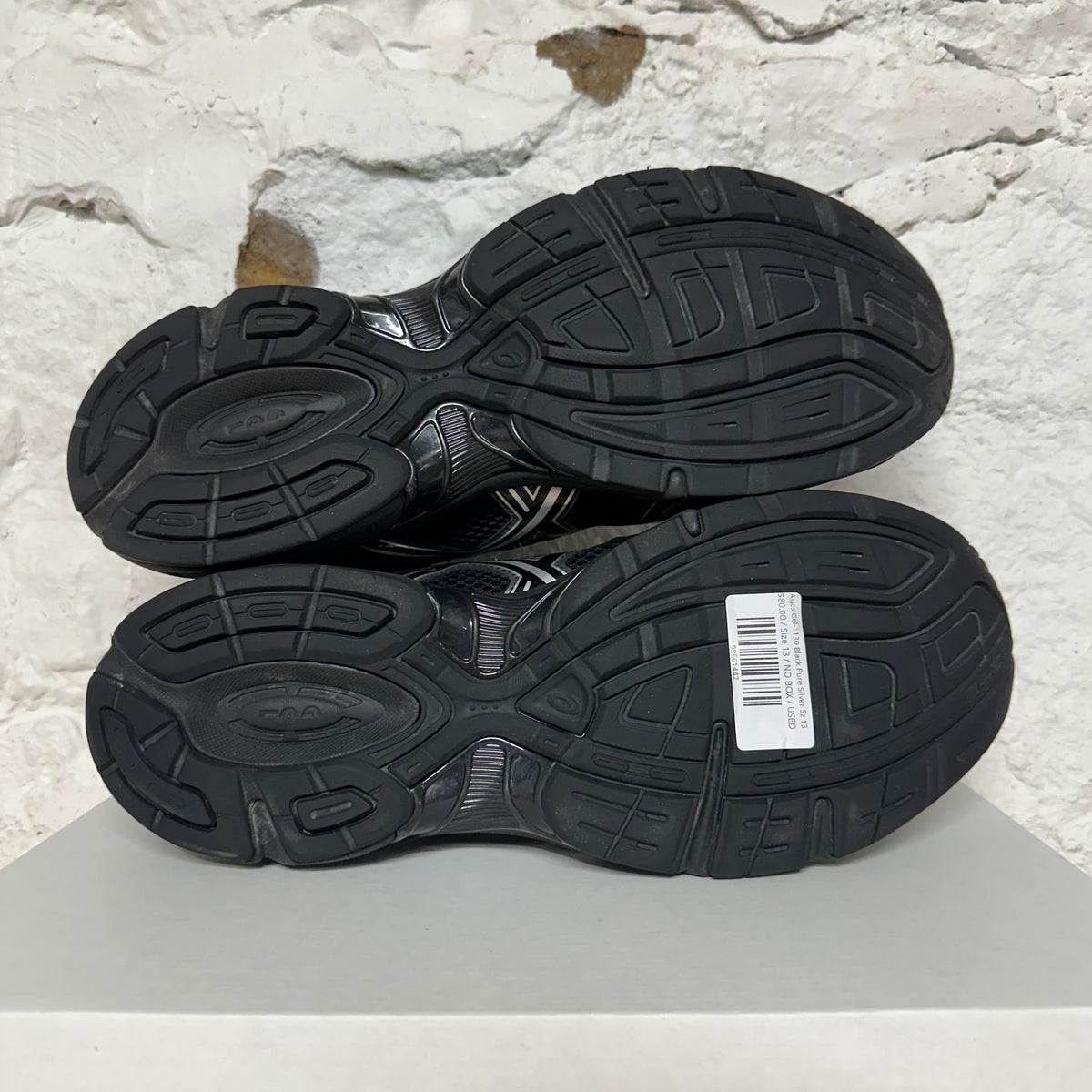 Asics Gel-1130 Black Pure Silver Sz 13