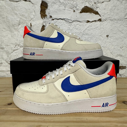 Nike Air Force 1 Low LV8 Coconut Milk Hyper Royal Sz 9