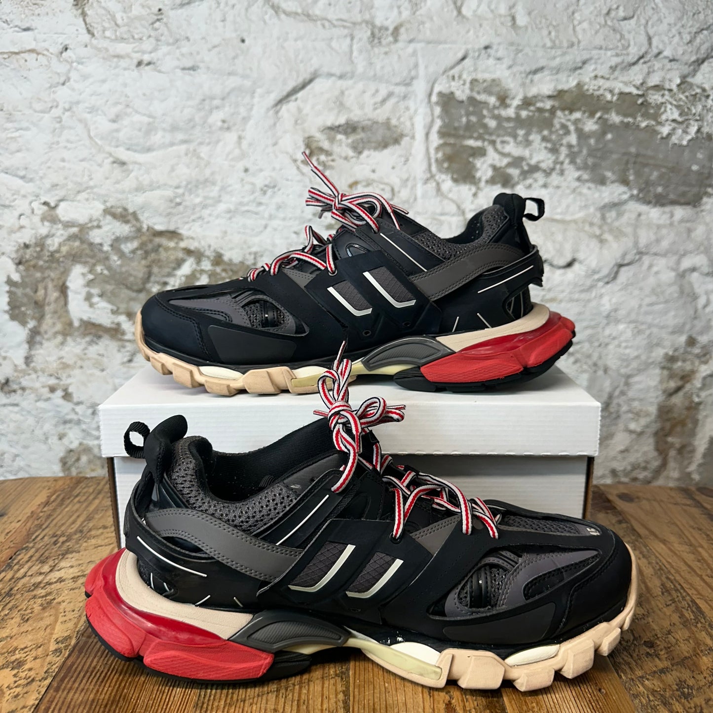 Balenciaga Track Runner Striped Lace Black Sneaker Sz 12 (45)