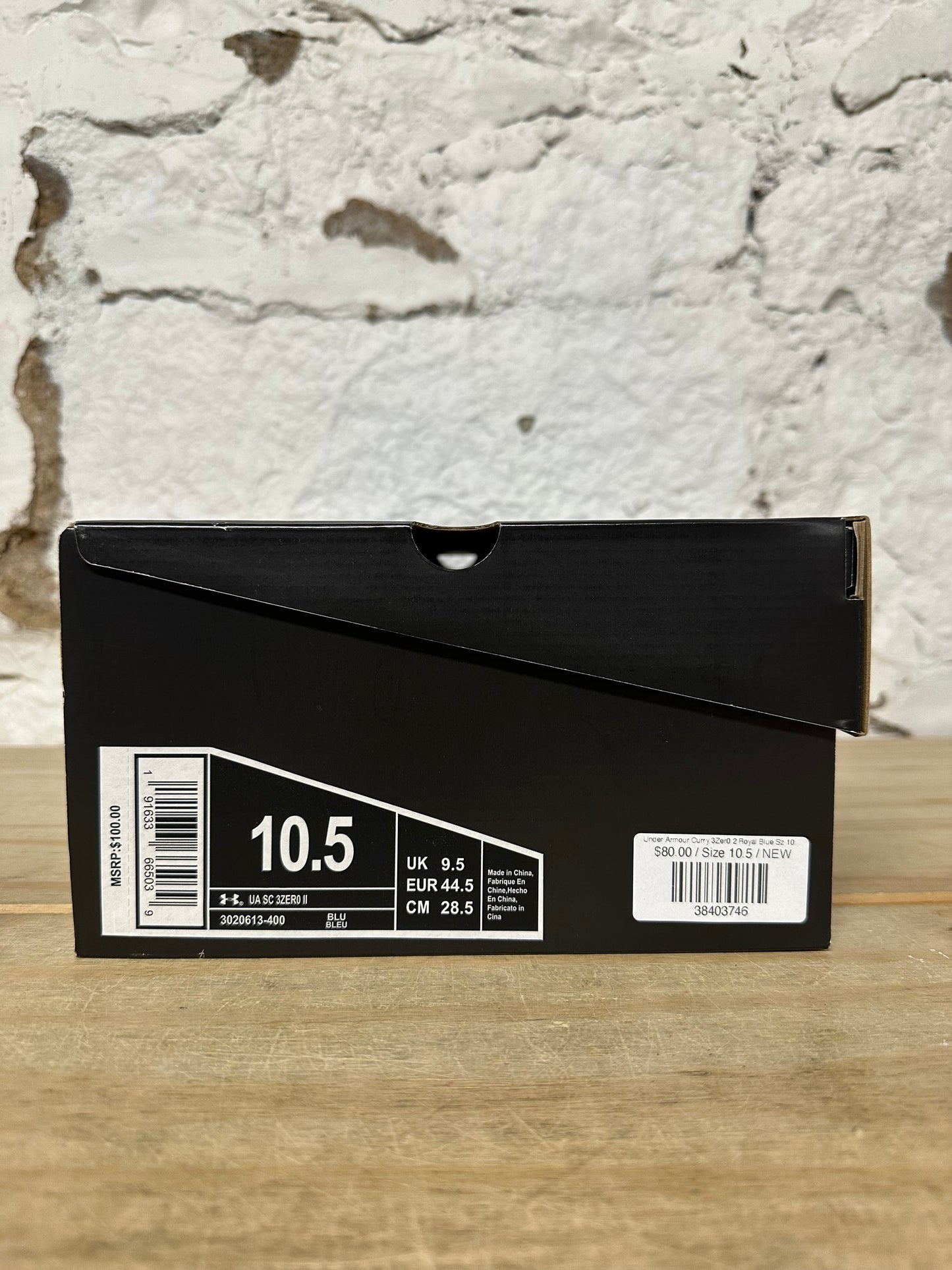 Under Armour Curry 3Zer0 2 Royal Blue Sz 10.5 DS