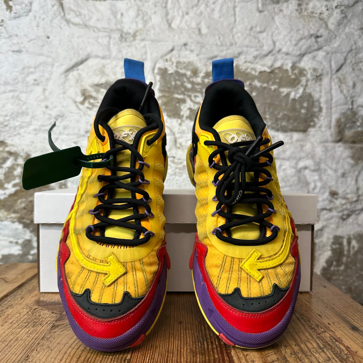 Off-White ODSY 2000 Yellow Red Purple Sneaker Sz 9 (42)