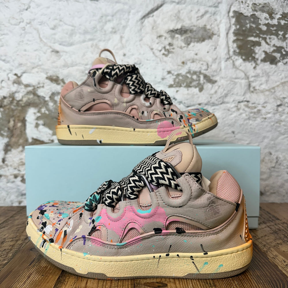 Lanvin Curb Paint Splatter Pink Sneaker