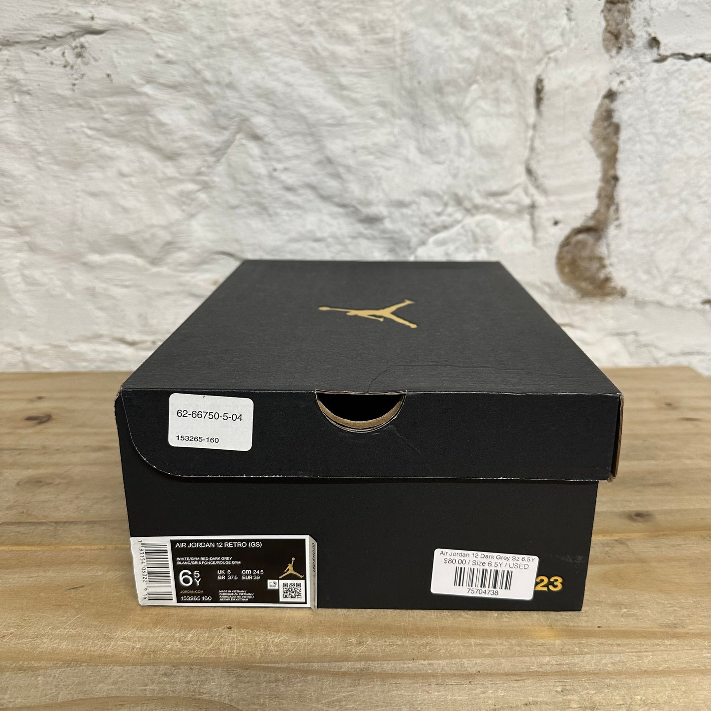 Air Jordan 12 Dark Grey Sz 6.5Y