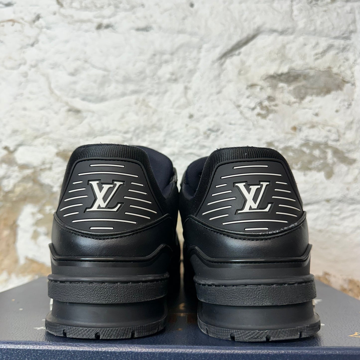 Louis Vuitton Triple Black Trainer Sneaker Sz 11.5 (10LV)