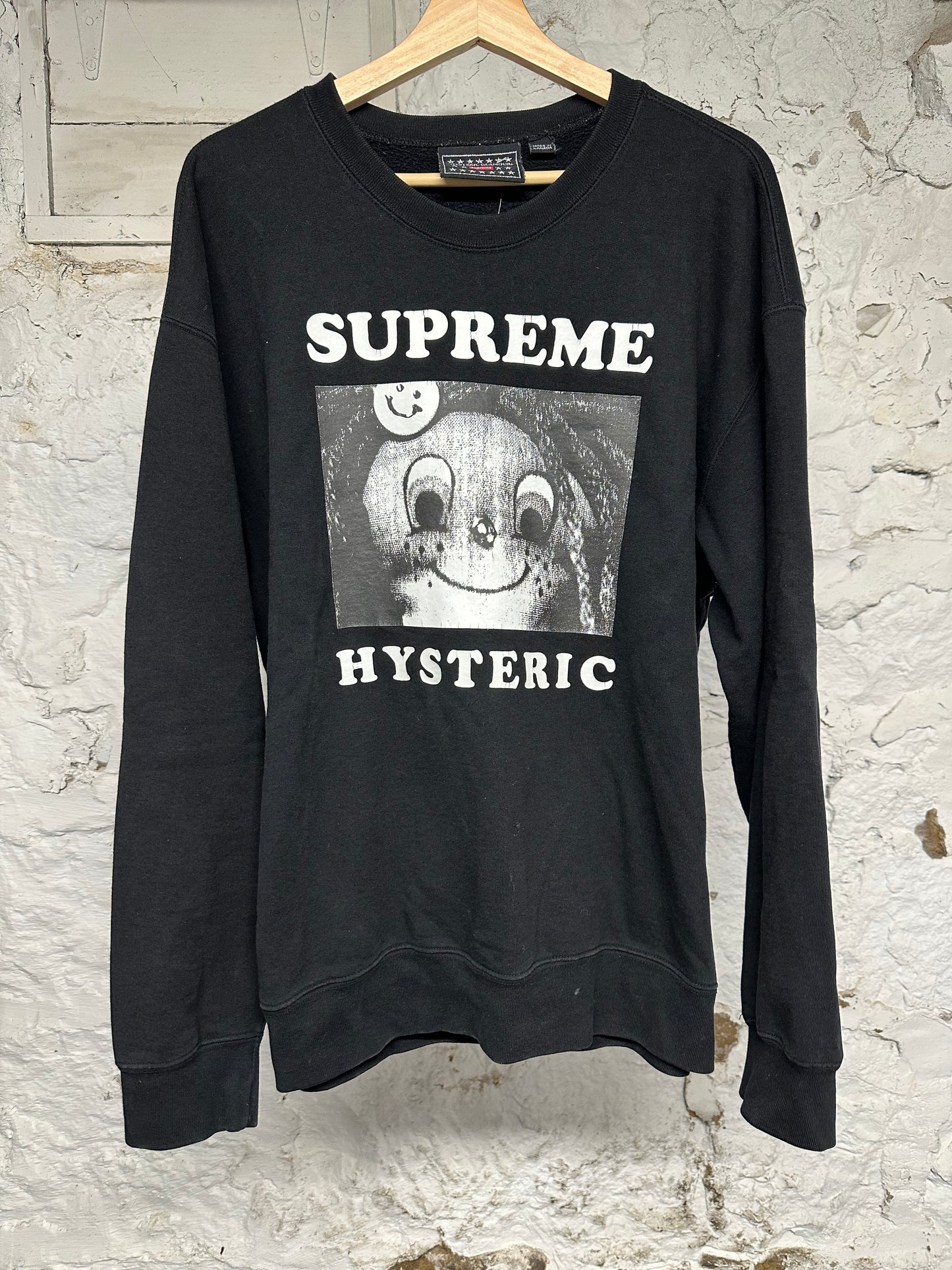 Supreme Hysteric Glamour Black Crewneck Sz L