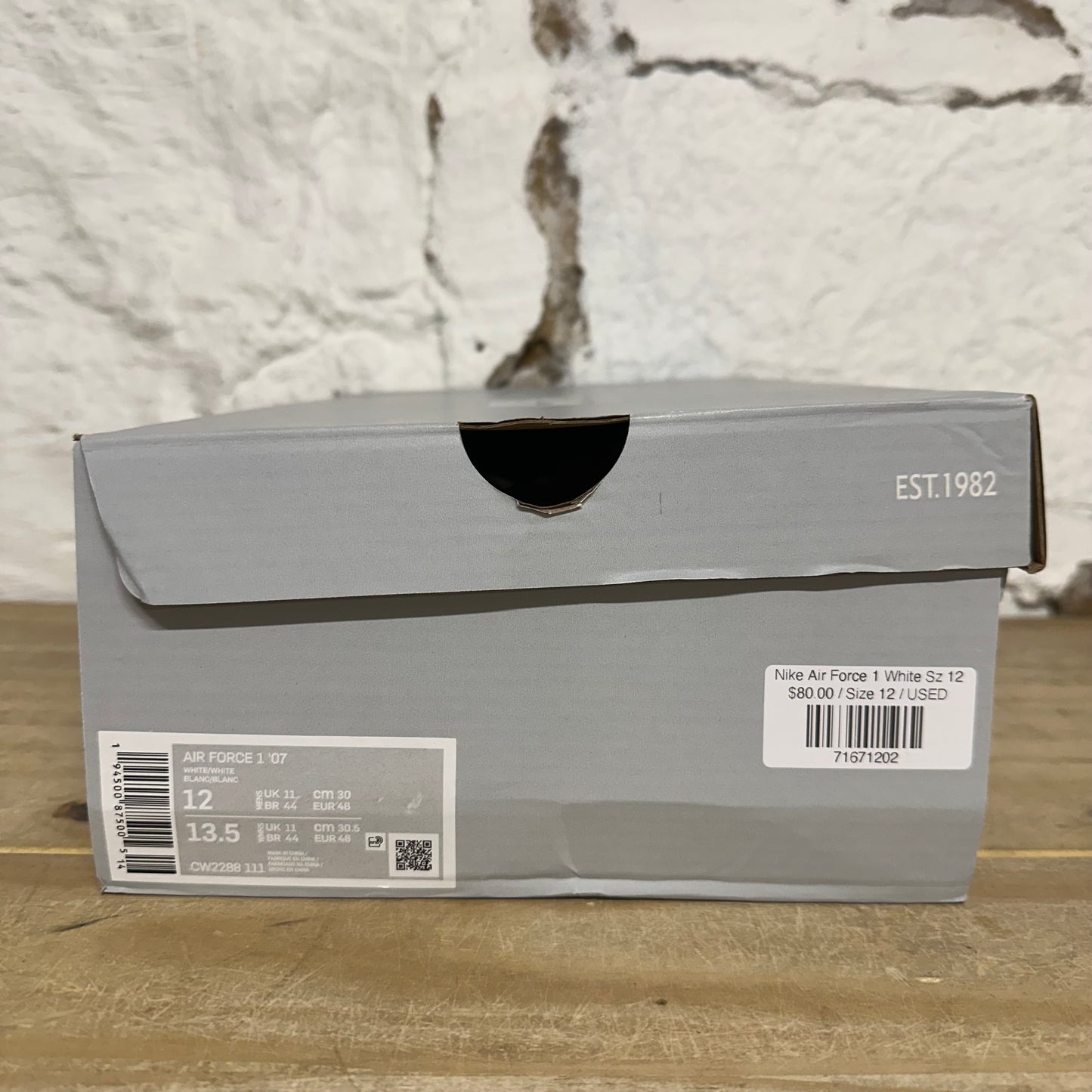 Nike Air Force 1 White Sz 12