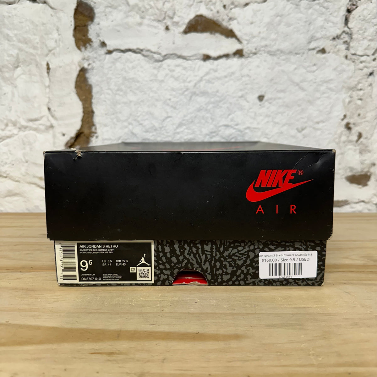 Air Jordan 3 Black Cement (2024) Sz 9.5