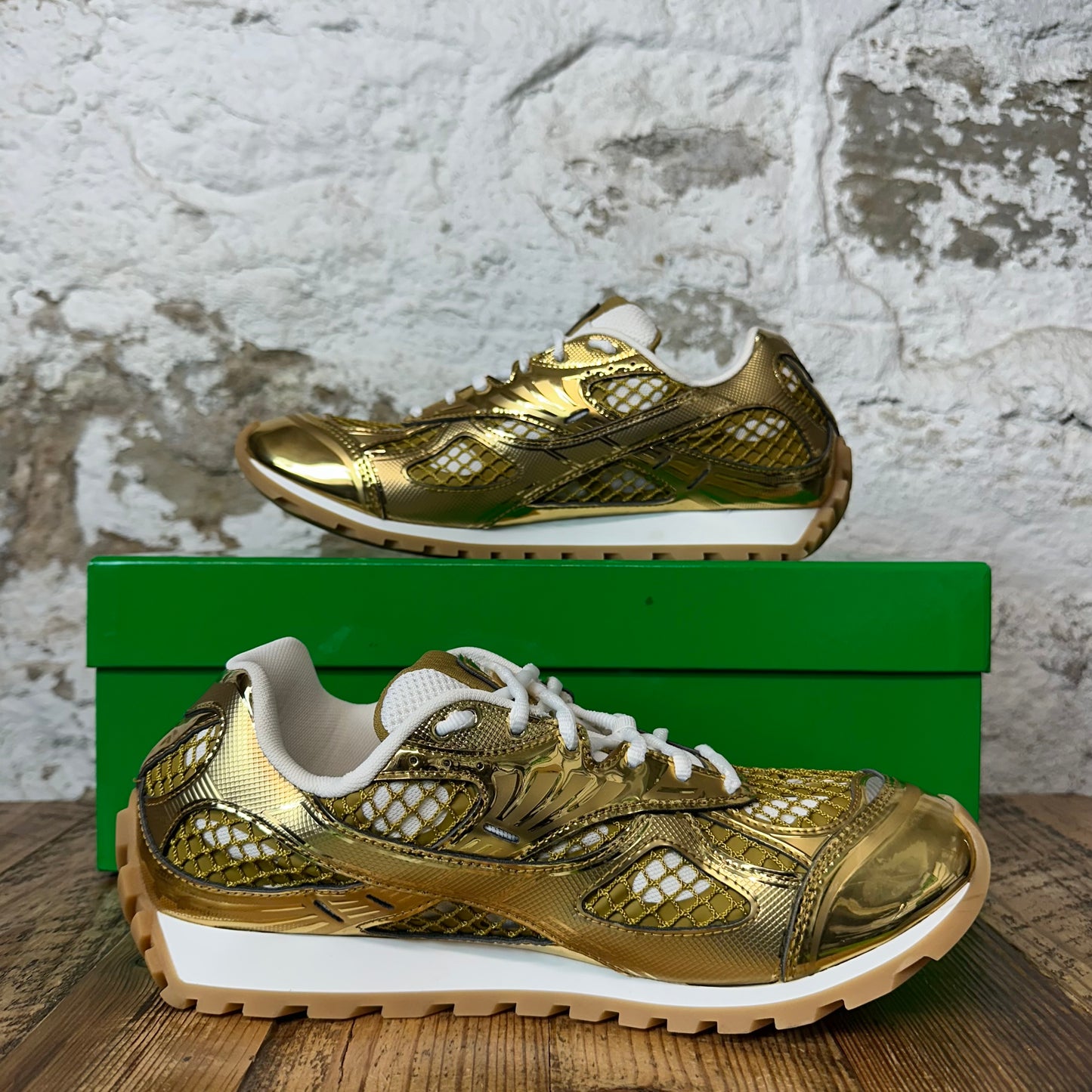 Bottega Veneta Gold Orbit Sneaker Sz 10 (43)